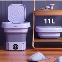 Imagem da promoção Mini máquina de lavar roupa 11L dobrável portátil moderna máquina de lavar automática 110v/220v