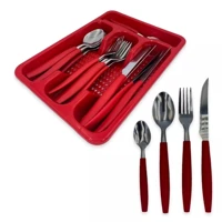 Imagem da promoção Conjunto Jogo De Talheres 25 Peças Inox Premium + Gaveteiro Organizador Porta Talheres Cozinha