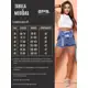 Bermuda Jeans Feminina Cargo Meia Coxa com Bolsos Laterais e Cintura Alta Com Lycra em oferta