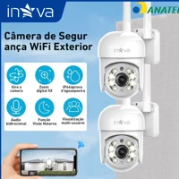Imagem da promoção INOVA Kit Câmera segurança Prova D'água IP66 360° Visão Noturna Infravermelho 1080P Zoom