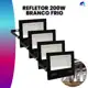 Kit 4 Refletor Led Holofote 200w Ip66 Bivolt Branco Frio 110v/220v Externo Luz Forte em oferta