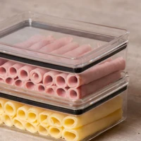 Imagem da promoção kit 2un Porta Frios com Tampa Duplo Hermético 770ml Para Queijo Presunto Pote Mantimentos Acrilico