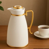 Imagem da promoção Garrafa Térmica Zaya Tuut 1L Canelada Design Sofisticado, Mantém Bebidas Quentes E Frias, Ideal Café