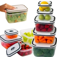 Imagem da promoção Conjunto De 5 Potes Herméticos De Plástico Retangular Com Tampa De Vedação Top