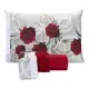 Jogo De Lençol Estampado Casal Queen 03 Peças Rosas Vermelho - Bordados Finos em oferta