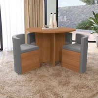 Imagem da promoção Conjunto Sala de Jantar Nira Kappesberg 4 Cadeiras Veludo Titanio