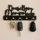 Porta Chaves de Parede Decorativo Multiuso em MDF 3mm Preto Deus é Bom o Tempo Todo em oferta