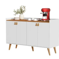 Imagem da promoção Aparador Sala Retrô Pés Palito Luana 4 Portas - Lojas K7