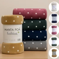 Imagem da promoção Cobertor de Microfibra Manta Queen Antialérgico Estampado Poá Quentinho