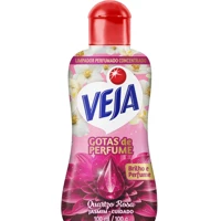 Imagem da promoção Veja Gotas de Perfume Quartzo Rosa Jasmim Limpador Perfumado Concentrado 100 ml