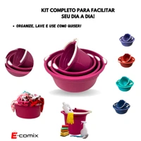Imagem da promoção Conjunto 3 Bacias + Balde Multiuso – Praticidade e Organização