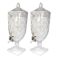 Imagem da promoção Kit 02 Suqueiras 4,5L Cristal Acrílico Dispenser Diamond com Torneira