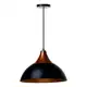 Lustre Pendente Interno Panamá Estrutura Preto com topo Cobre em oferta