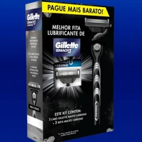 Imagem da promoção Kit Mach3 Carbono 1 Cabo + 2 Refis, Higiene Pessoal, Cuidado com a barba, Lâminas e Aparelhos de
