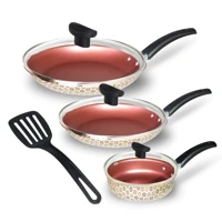 Imagem da promoção Jogo De Frigideira Francesa Antiaderente Com Tampa 3 Peças