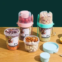 Imagem da promoção Copo Para Salada De Dupla Camada Caixa Plástica Portátil Multiuso Selada Frutas