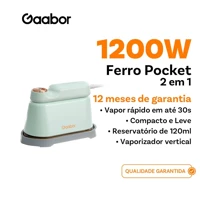 Imagem da promoção Gaabor Ferro de passar a vapor portátil em aço inoxidável resistente a altas temperaturas vapor top