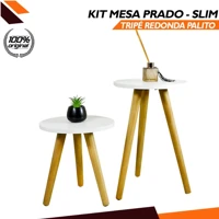 Imagem da promoção KIT DE MESA CANTO PÉ PALITO 2 TRIPÉS FOSCA 29X30