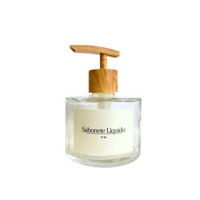 Imagem da promoção FRASCO Saboneteira Valvula Sabonete Liquido Vidro PICOLO 240ml Valula Pump Banheiro minimalista ogan