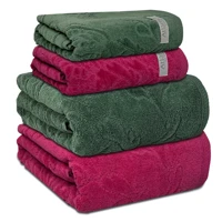 Imagem da promoção Jogo/Kit 4 Toalhas 2 Banho + 2 Rosto Amalfi Premium Fio Penteado 100% Algodão Grossa Macia Atlântica