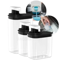 Imagem da promoção Kit Organizadores de Lavanderia 1un 1,5L + 2un 2,3L Dispenser Porta Amaciante Sabão em Pó Liquido