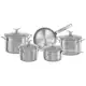 Conjunto de Panelas, 5 unidades, Aço Inoxidável, Electrolux em oferta