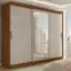 Guarda-Roupa Casal Harvard 3 Portas 2 Gavetas com Espelho 100% Mdf Off White/Nogueira - Panorama Móv em oferta