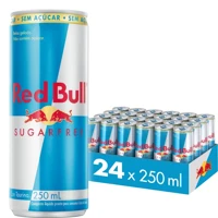 Imagem da promoção Pack de 24 latas Red Bull Energético, Sugar Free, Sem Açúcar, 250 ml
