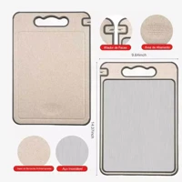 Imagem da promoção Tábua De Corte Dupla Face 304 De Aço Inoxidável, Antimofo e Antibacteriano, Ferramenta de Cozinha