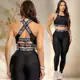 Conjunto Zero Transparência Calça Legging Leg Fitness Feminino Para Treino Academia em oferta