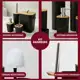 Kit Banheiro Quadrado em Bambu com Lixeira Luxo e Puxador de Couro em oferta