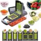 Profissional Multiuso Cozinha Slicer Aço Inox 14 em 1 Fatiador Cortador Ralador De Legumes Verduras em oferta