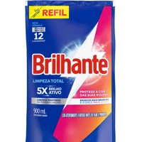 Imagem da Promoção Lava Roupas Líquido Brilhante Limpeza Total 900 ml Refil
