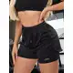 Short Duplo Compreensão Fitness Bermuda Academia Feminino 2 em 1 em oferta
