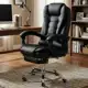 Cadeira Escritorio Diretor Reclinável Ergonômica Apoio Pés Preto Couro SintéticoCadeira Escritorio D em oferta