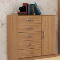 Imagem da promoção Cômoda Sapateira 1 Porta 5 Gavetas Zurique Evidência Móveis Demolição