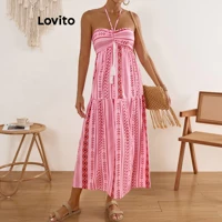 Imagem da promoção Live Hosts' pick Vestido Boho Tribal com Estampa de Borlas para Mulheres LBL17610