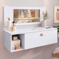 Imagem da promoção Penteadeira Camarim Suspensa com Espelho | Gaveta Divisória + Nichos Make Up