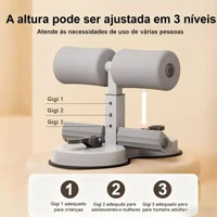 Imagem da promoção Equipamento auxiliar de abdominais fitness unissex muscular abdominal dispositivo de pé fixo