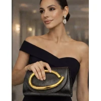 Imagem da promoção Bolsa Clutch Feminina Dourada Luxo Festa Casamento Elegante
