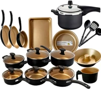 Imagem da promoção Jogo de Panela 17 Peças +Panela de Pressão 4,5L Conjunto Kit Teflon Antiaderente Frigideira Caçarola