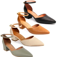 Imagem da promoção Scarpin Vizzano Salto Médio Bloco Tornozeleira Sapato Feminino