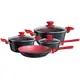 Euro Home - Conjunto de Panelas 4 peças de Alumínio com Antiaderente ColorStone Titânio - ALU8709-TI em oferta