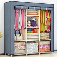 Imagem da promoção Guarda Roupa Dobrável Organizador de Roupas Portátil com Cabide e Prateleiras