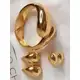 Conjunto Gota Pingo Bracelete Anel Brinco Médio Dourado ou Prata Acessórios Femininos Brincos em oferta