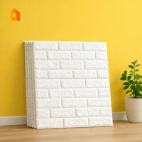 Imagem da promoção Kit 10 Und De Placas Adesivo 3d Papel Parede Tijolinho 77x70 Branco