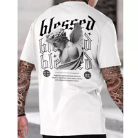 Imagem da promoção Camiseta Masculina Blessed Camisa Básica Streetwear Algodão Premium