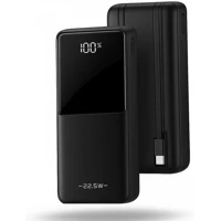 Imagem da promoção Power Bank Carregador portátil 10000mAh com Carregamento Turbo 22.5W, Saída Rápida Tipo-C e Lightnin