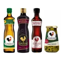 Kit Gallo Azeite de Oliva 500ml + Molho de Pimenta - 50ml + Vinagre Balsâmico 250ml + Azeitona 150g em oferta na Magazine Luiza