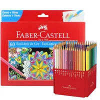 Lápis de Cor Faber-Castell EcoLápis 120160G 60 Cores em oferta na Amazon